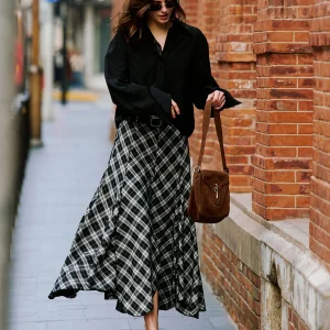 Luna7xi Women's Long Sleeve Shirt Casual Commute Style Loose Fit Ruffle Hem Turn-down Collar Breathable Comfortable Korean Ve... - AliExpress Shirts & Blouses
