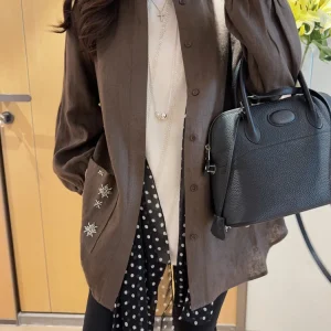 Elegant Artistic Loose Fit Linen Long Sleeve Shirt Women's Top Casual Chic Beaded Outerwear Stylish Versatile Female Garment - AliExpress Shirts & Blouses