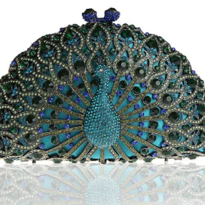 Handmade Diamond Embellished Metal Crystal Evening Bag Peacock Rhinestone Embossed Ladies Diamond Handbag Clutch for Women - AliExpress Women's Handbags