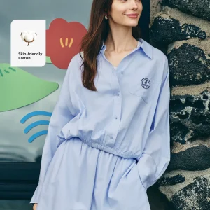 Navigare Casual Long Sleeve Women's Shirt Spring 2026 New Flip Collar Overhead Loose Fit Cotton Rayon Blend Comfortable Shirt - AliExpress Shirts & Blouses