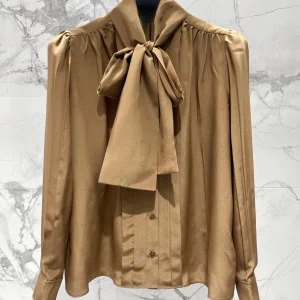 Elegant Fashion Long Sleeve Shirt Women's Slimming Bow Tie Draped Shirt Versatile Style Spring 2026 Pure Color Business Casual - AliExpress Shirts & Blouses