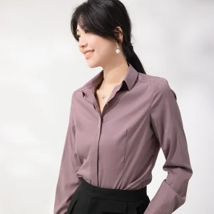 Annibycn Casual Long Sleeve Shirt Women's Versatile Slimming Top Spring Autumn New Style Commute Style Bamboo Fiber Blend - AliExpress Shirts & Blouses