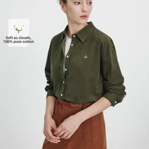 Navigare Women's Long Sve Cotton irt Spring New Casual Pure Cotton Vel Light Corduroy Button up Office Wear - AliExpress Shirts & Blouses