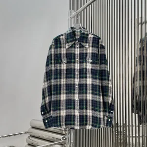Retro Green Plaid Long Sleeve Women's Shirt Casual Loose Fit Fashionable Versatile Slimming Style Spring 2026 Turn-down Collar - AliExpress Shirts & Blouses