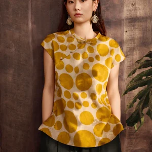 Summer New Handmade round Neck Shirt Women's Casual Style Floral Embroidery Sleeveless Blouse with Buttons Chinese Brand Yibei - AliExpress Shirts & Blouses