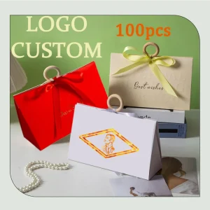 100Pcs Gift Box Wedding Bridesmaid Gift Boxes Logo Customize Hair Wigs Packing Box Favor Box For Women Girls - AliExpress Hair Tools & Accessories