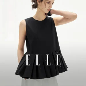 Elle Casual Sleeveless Commute Shirt Women's Summer New High-End Sense Leisure Pearl Embellished Cotton Lyocell Blend Shirt - AliExpress Shirts & Blouses
