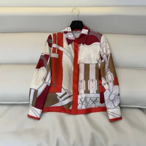 Silk Long Sleeve Shirt Women's Printed Asymmetrical Silk Twill Collar Stand up Autumn Spring Casual Style Comfortable Breathable - AliExpress Shirts & Blouses
