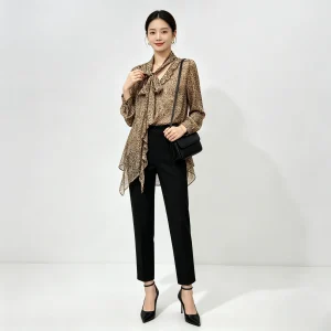 Women Vintage Sheer Tie V Neck Blouse - AliExpress Shirts & Blouses