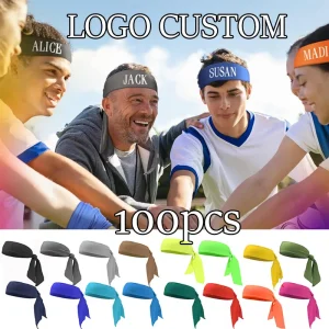 Sport Tie Headbands Custom Logo Tennis Head Tie For Men Women 100 Packs Sports Soccer Basketball Teams Head Ties Band Halloween - AliExpress Hair Tools & Accessories