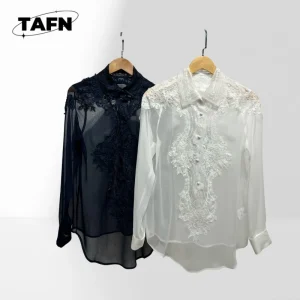 25 Popular Style High-Grade Cashmere Warm Banquet Women's Shirt Advanced Texture Beautiful Fashion BoutiqueA25288 - AliExpress Shirts & Blouses