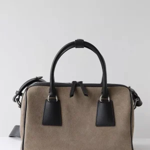 Genuine Leather Handbag Pillow Shaped Single Shoulder Slant Cross Bag Large Capacity Fall Winter New Style Men Women Boston Bag - AliExpress Women's Handbags