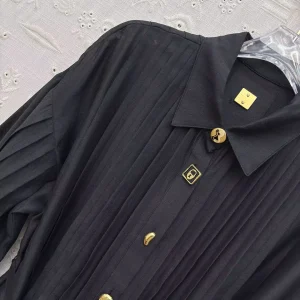 Fashion Organ Pleats Loose Shirt Women Lapel Gold Buttons Flare Sleeve Three Quarter Sashes Chic Blouse - AliExpress Shirts & Blouses