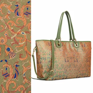 FLORAL Women's Genuine Cowhide Leather Handbag Chinese Silk Brocade Shoulder Crossbody Bag for Wedding Party Evening Gift - AliExpress Women's Handbags