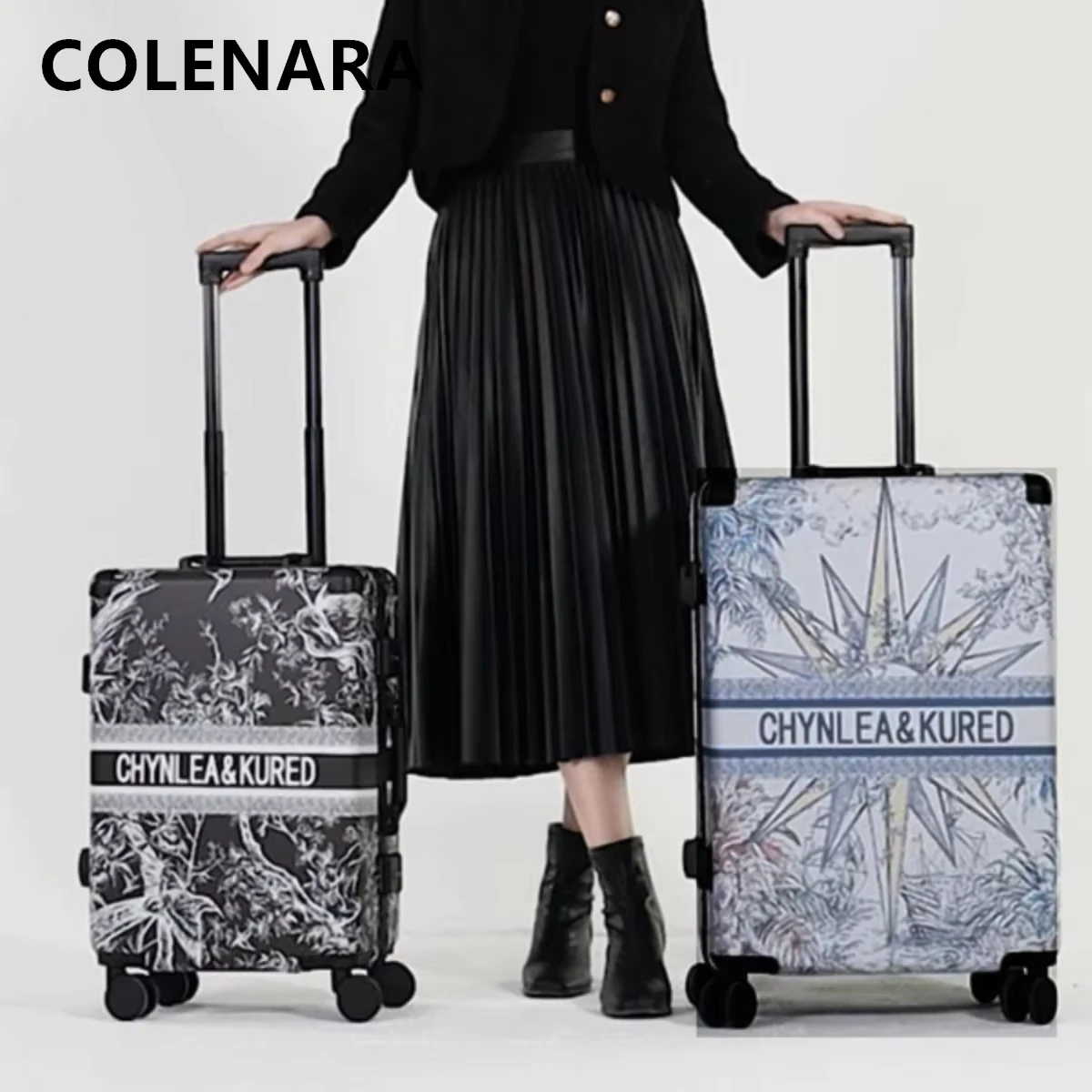 COLENARA High Quality Suitcase PVC Boarding Box Women's Trolley Case Men's Password Box 20"24Inch Women's Rolling Luggage - AliExpress Luggage