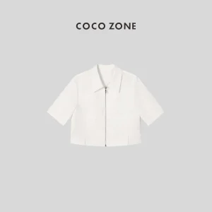Faionable Zipper ort Sve Ne irt ZONE Women's Slim Fit irt Pure Color Commute Sle Spring 2025 - AliExpress Shirts & Blouses