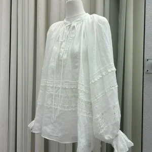 2-Color Women's 100% Ramie Shirt Lantern Sleeve O-Neck Solid Color Loose Vintage Blouse - AliExpress Shirts & Blouses