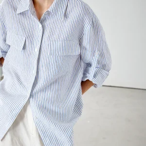 Color Woven Pure Linen Striped Shirt Women's Cool Sensation Breathable High End Linen Loose Commute Top Lazy Long Sleeve Shirt - AliExpress Shirts & Blouses