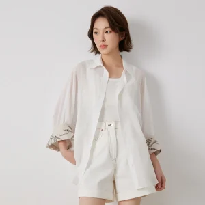K3143W Luxury Lapel 100% Cotton Blouse Women's Classic Style Long Sleeve Comfortable Breathable Casual Business Shirt - AliExpress Shirts & Blouses