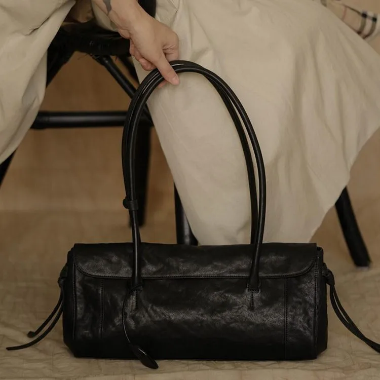 Premium single shoulder armpit bag large capacity black baguette bag women's 2026 early autumn niche portable big bag - AliExpress Women's Handbags