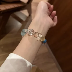 Natural Duobao bracelet, light luxury temperament, personalized beaded bracelet, simple and versatile women's niche design - AliExpress New Headwear