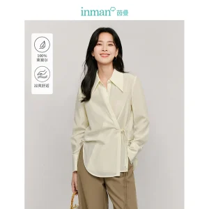 INMAN 2024 Autumn Neo-Chinese Style Women's Shirt disc button lapel loose long-sleeved blouse - AliExpress Shirts & Blouses