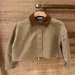 Fashionable Diamond Embedded Velvet Long Sleeve Shirt Top Women's Premium Autumn Winter Fashionable Blouse Elegant Classy - AliExpress Shirts & Blouses