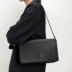 American Retro High-quality Top Layer Cowhide Flip Cover Women's Bag, Simple And Casual Versatile Motorcycle Shoulder Bag Trendy - AliExpress Women's Handbags