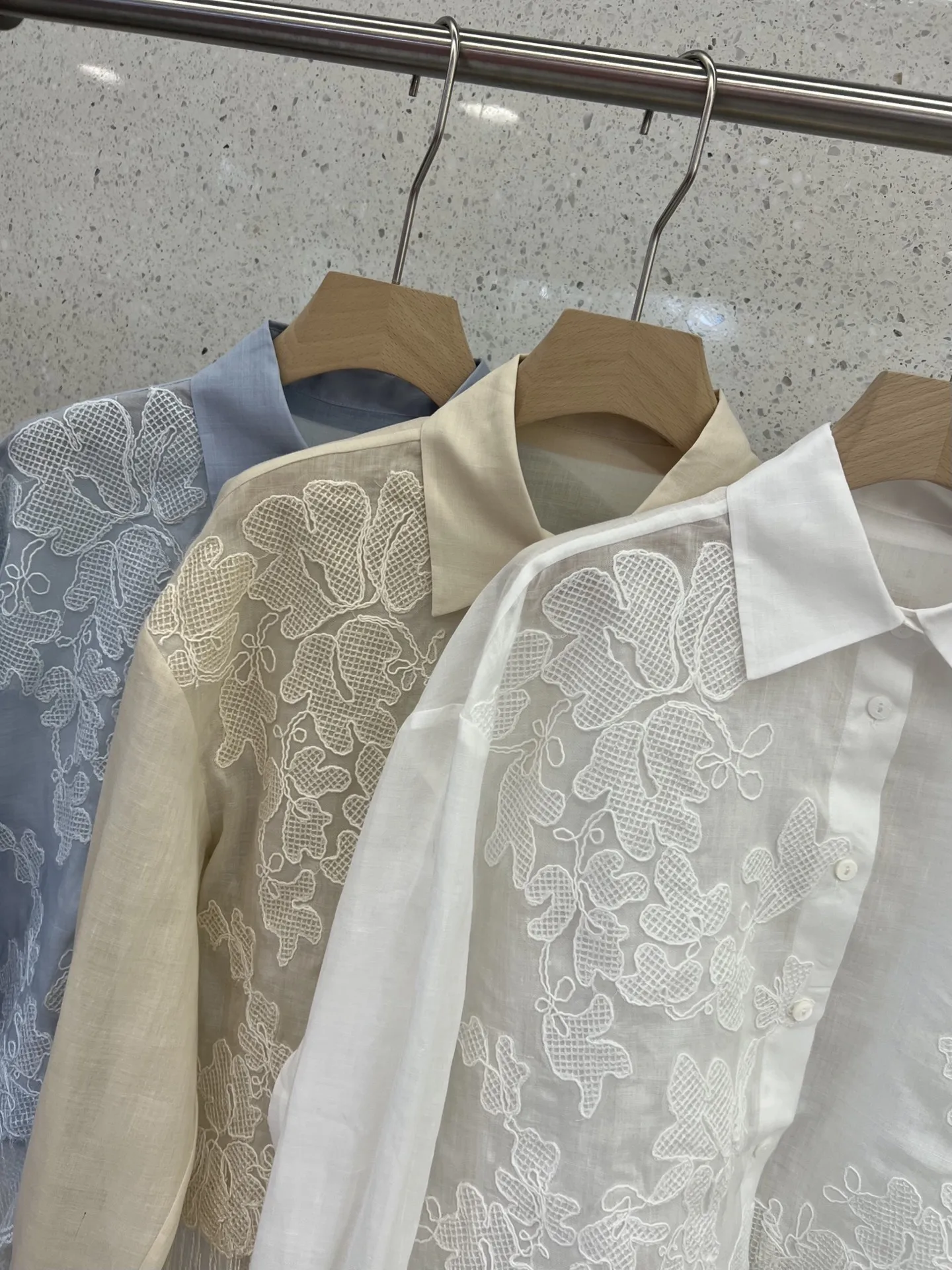 2026 Spring/Summer New High-Quality Classic Fashion Ramie Embroidered Long-Sleeved Short Shirt for Women - AliExpress Shirts & Blouses