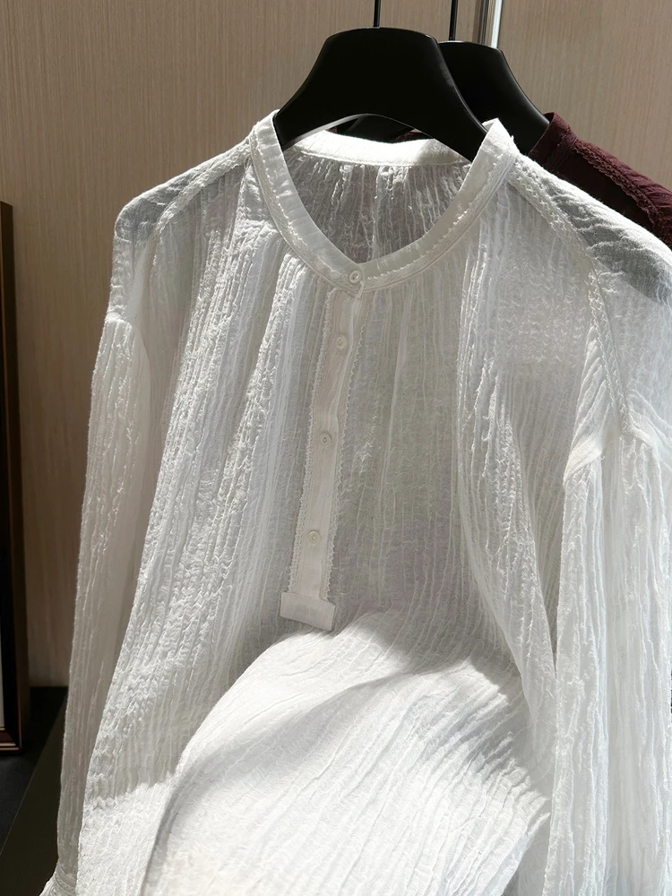 Unique Linen Shirt Women's Fashionable Sun Protection Cover up Spring Summer Single Wear Ladies Shirt Age Defying - AliExpress Shirts & Blouses