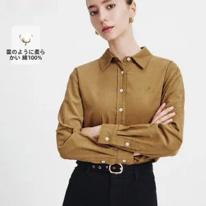 Navigare Women's Long Sleeve Cotton Velvet Shirt Spring New Style Commute Wind Pure Color Button up Anti UV Small Sail Boat - AliExpress Shirts & Blouses
