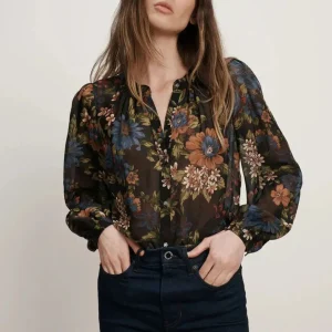 Women Silk retro printed shirt tops fashion casual long sleeve shirt - AliExpress Shirts & Blouses