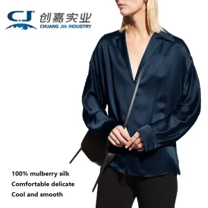 Luxury Mulberry Silk Women's Shirt Black Silk Long Sleeve Lapel Temperament Women's Business Women's Top High-end Women's Wear - AliExpress Shirts & Blouses