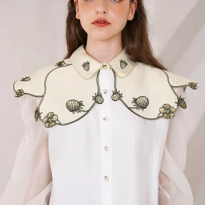 Spring Autumn Original Design Original Design Embroidery Scarf Collar Shirt, Classic Fairy Netting Blouse for Women - AliExpress Shirts & Blouses