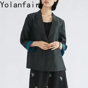 YOLANFAIRY Women Blazer Jacket 100% Mulberry Silk Gambiered Top Coat Tortoise Crack Cardigan Elegant Women's Blouses and Shirts - AliExpress Shirts & Blouses