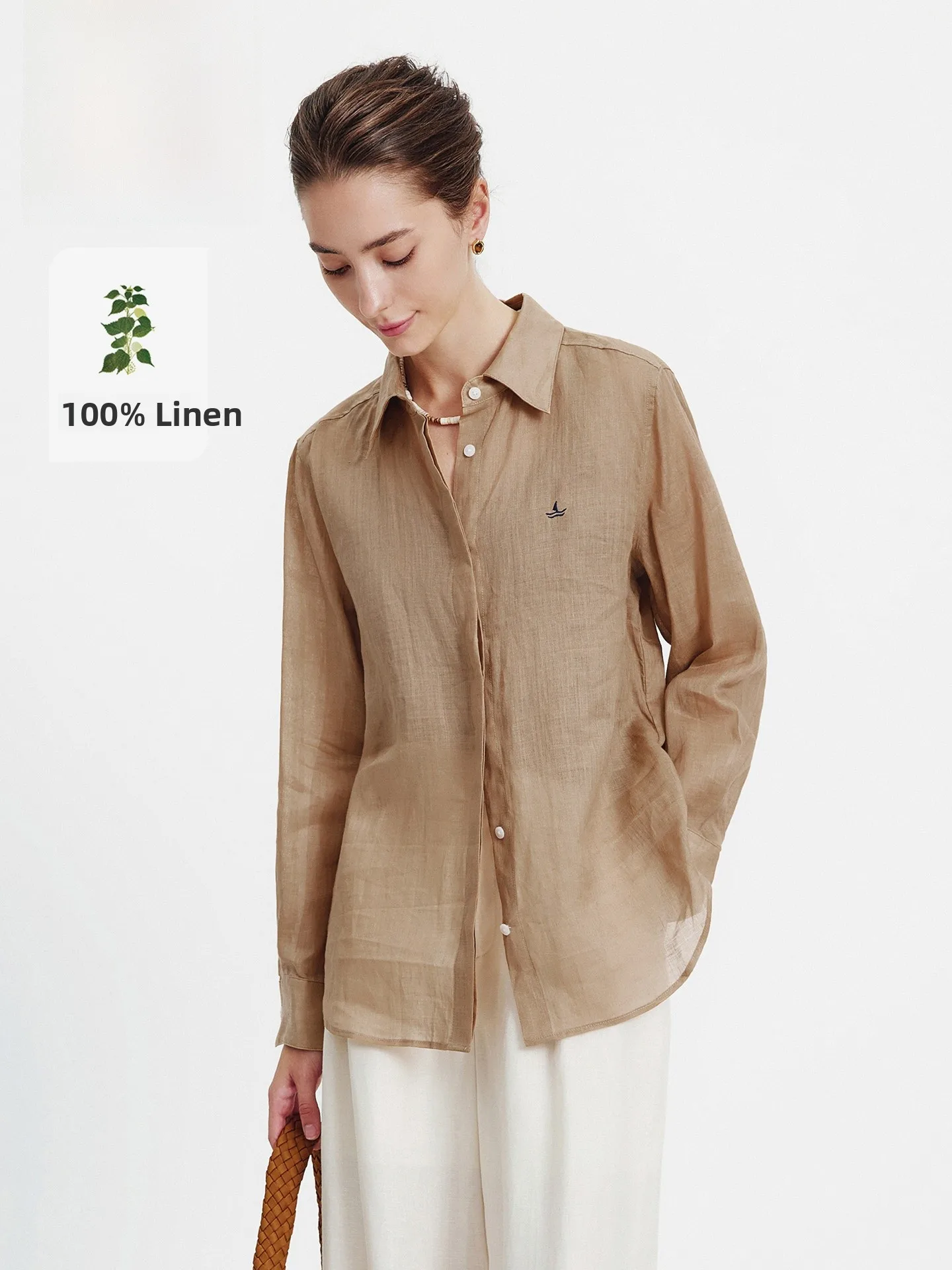 Navigare Women's Loose Fit Long Sleeve Shirt Square Collar Thin Cotton Linen Spring Fashion Simple Style Breathable Comfortable - AliExpress Shirts & Blouses
