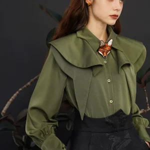 91-99cm Bust Spring Autumn Original Design Women Vintage All-match Detachable Cape White Shirts/Blouses - AliExpress Shirts & Blouses
