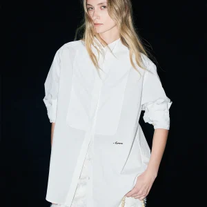 Thoransaura Casual Cotton Embroidered Wing Collar Shirt Women's 100% Cotton Long Sleeve High Intelligence Style White Shirt - AliExpress Shirts & Blouses