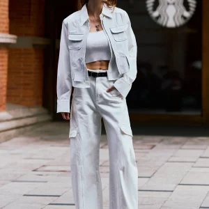 Luna7xi Women's Long Sleeve Loose Short Shirt Korean Style Commute Fashion Turn-down Collar Patch Pocket Breathable Outerwear - AliExpress Shirts & Blouses