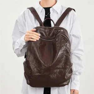 Vintage Senior Sense Grasp Wrinkles Large Capacity Backpack 2025 New Travel Sports Multi-functional Fashion Backpack For Women - AliExpress Women's Handbags