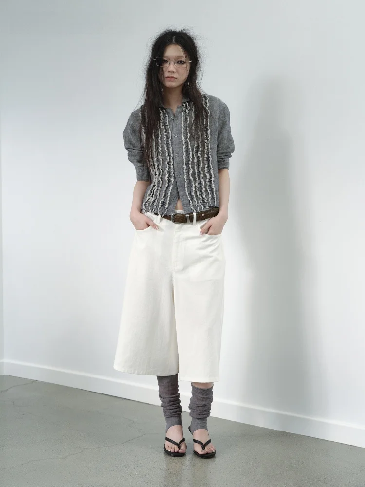 VERMO Vintage Washed Pure Linen Shirt Short Sleeve Hemmed Wood Ear Design Slim Fit Chinese Brand Women's Original Design Shirt - AliExpress Shirts & Blouses
