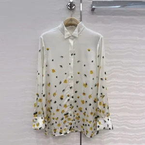 Sweet Floral Print 91% Silk Satin Shirt Women Vintage Lapel Long Sleeve Single Breasted Loose Elegant Blouse - AliExpress Shirts & Blouses