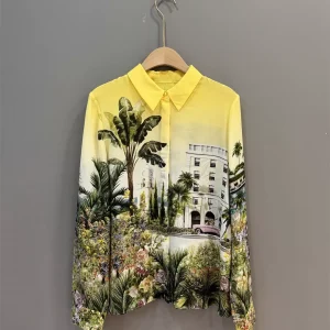 2026 100% Silk Women Print Blouse Single Breasted Turn-down Collar Long Sleeve Fashion Shirt - AliExpress Shirts & Blouses