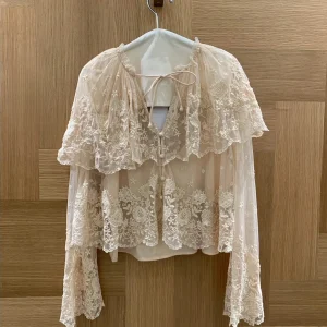 HEIDD SE2026 Early Spring Gentle Soft Beige Heavy Embroidery Ruffle Collar Cowl Neck Shirt Women's Fashion Nylon Long Sleeve - AliExpress Shirts & Blouses