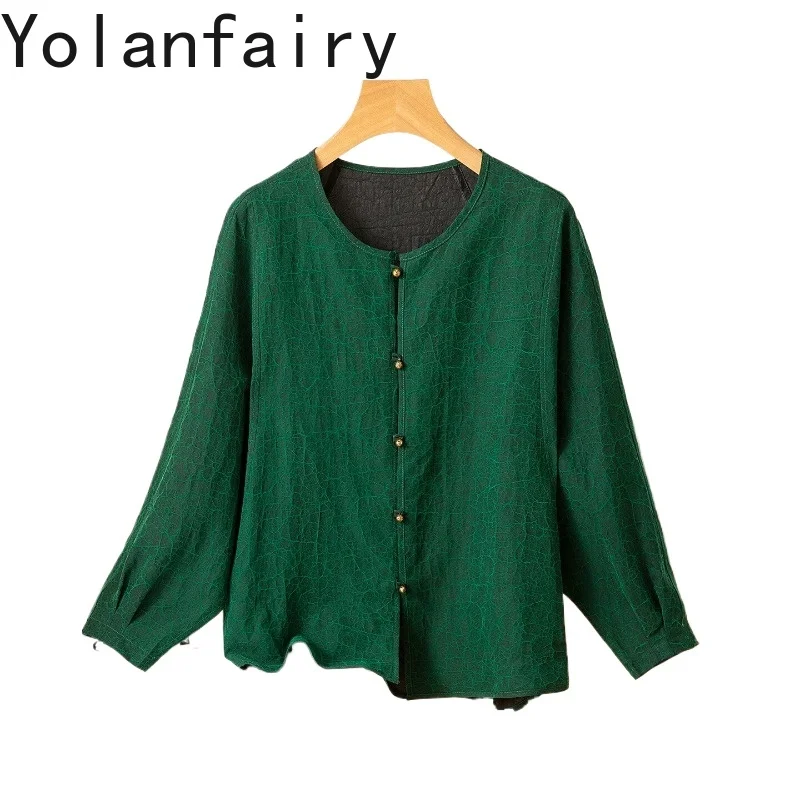 YOLANFAIRY 100% Natural Mulberry Silk Blouse for Woman 2026 Elegant High Quality Watered Gauze Shirts Female O-neck Women Tops - AliExpress Shirts & Blouses