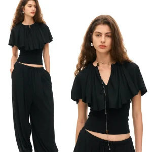 a Kind Ego Women's Summer Design Sunscreen Coat Casual Loose Fit Short Sleeve Pure Color Lyrical Leaf  Casual Shirt - AliExpress Shirts & Blouses