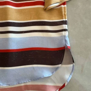 2026 Custom Multicolor Stripe Satin Blouse Women Half Button Short Sleeve Top Custom Logo Print Summer Casual Shirt - AliExpress Shirts & Blouses