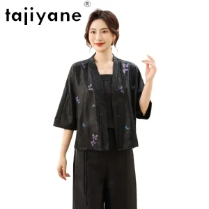 TAJIYANE 100% Mulberry Silk Blouse for Women Elegant Chinese Style Shirts Real Xiangyun Sha Spring Tops 2026 Woman Clothing トップス - AliExpress Shirts & Blouses