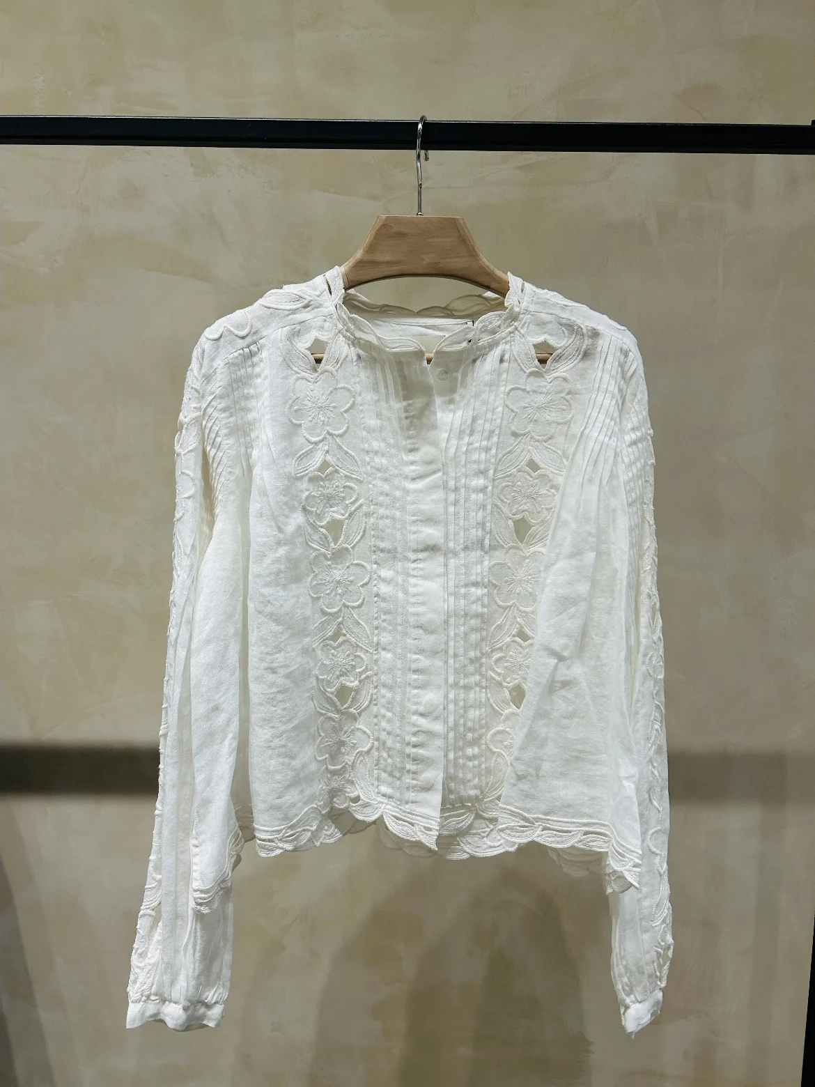 HEIDD Elegant Style Long Sleeve Silk Shirt Embroidered Hollow Peach Blossom Design Breathable Comfortable Women's Shirt - AliExpress Shirts & Blouses