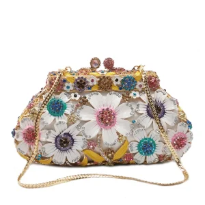 Elegant Enamel Diamond Alloy Dinner Bag Clutch for Women  Handbag Floral Dress Bag Hard  PU  Daily Use - AliExpress Women's Handbags